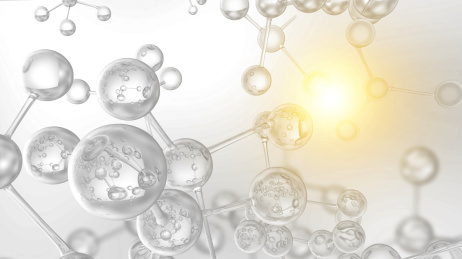 生物化学分子研究三维概念图