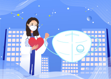 健康医疗卡通背景插画