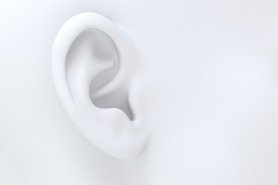 三维渲染耳朵特写