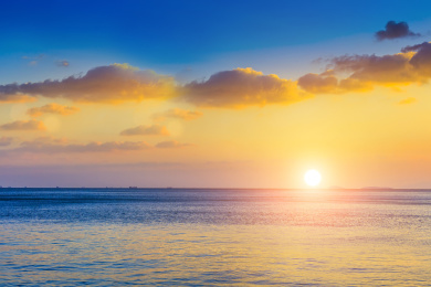 天空大海沙滩背景素材