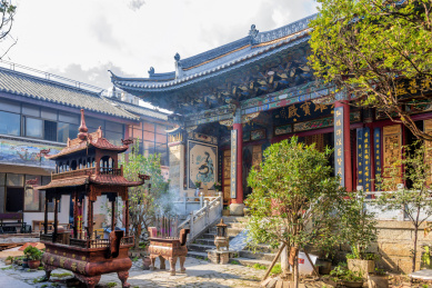 中国云南省大理市大理古城普贤寺