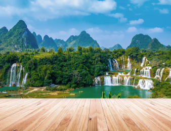 广西瀑布自然景观