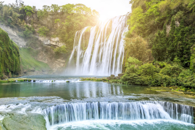 广西瀑布自然景观