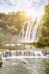 广西瀑布自然景观