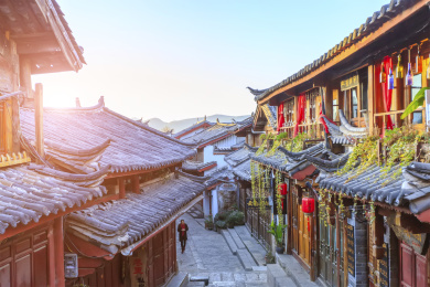 云南丽江古城风光