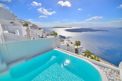 希腊圣托里尼岛浴池