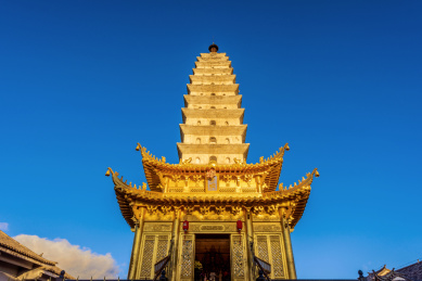 中国云南省大理州宾川县鸡足山顶金顶寺建筑