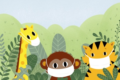 戴口罩的动物 hemedi2020