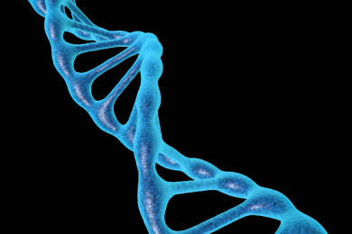 黑色背景科技DNA链