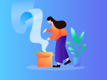 签约卡账单的女士