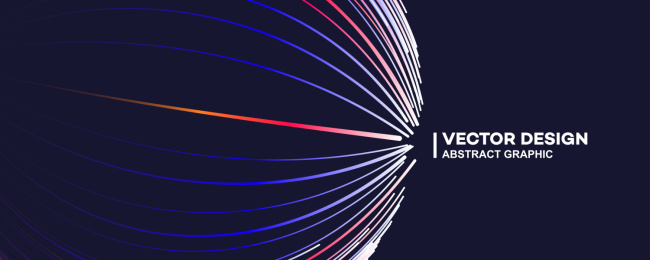 聚集的发光光束或彩色线条，抽象背景图