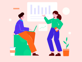 讨论工作的同事