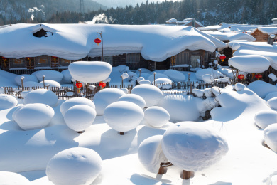 中国黑龙江省海林市雪乡风景区