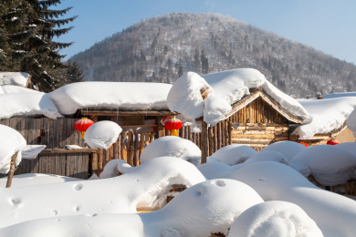 中国黑龙江省海林市雪乡风景区