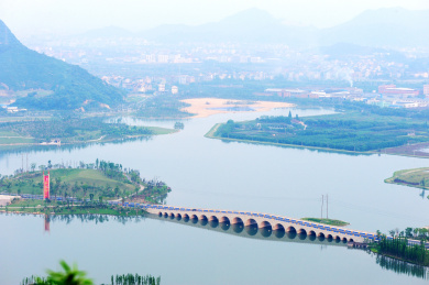 中国浙江省杭州市萧山区的湘湖