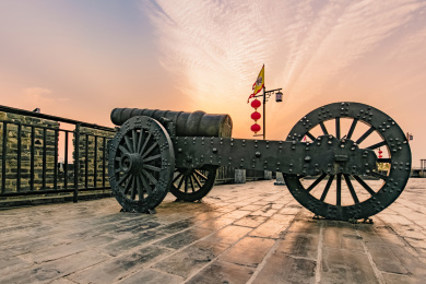 江苏省南京市中华门城堡古代火炮展示品
