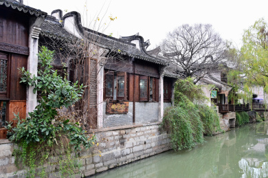 上海枫泾古镇水岸民居