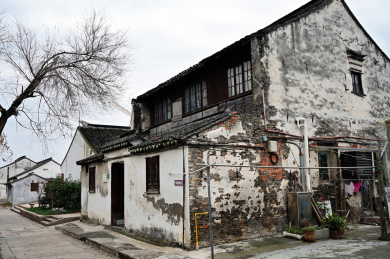 中国乡村小镇胡同巷道民居建筑