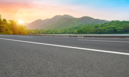 道路地面和户外自然景观