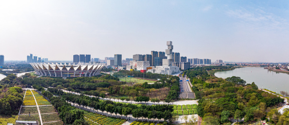 佛山城市地标建筑天际线,世纪莲体育中心