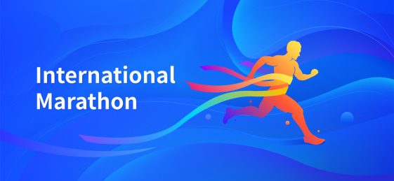 城市赛跑马拉松-冲刺终点