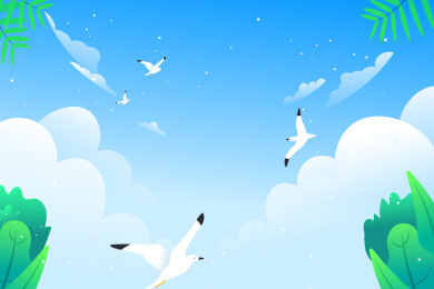天空背景矢量插画