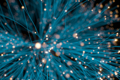 黑暗中的金色星火光斑 三维渲染