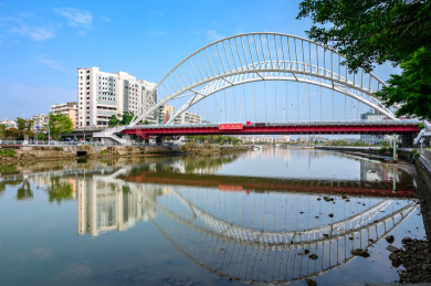 江门 城市天际线 蓬江 釜山 人行天桥