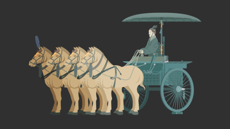 秦兵马俑秦陵一号铜马车