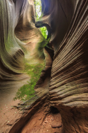 中国陕西延安甘泉雨岔大峡谷自然风光