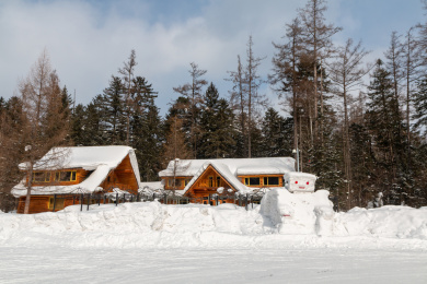 中国吉林省延边州长白山雪景