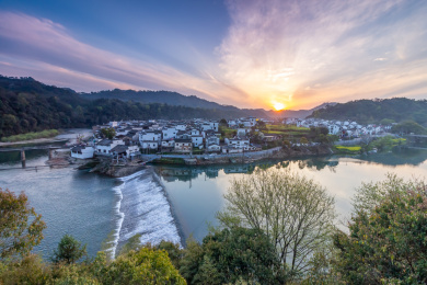 中国江西省婺源县汪口村油菜花景观