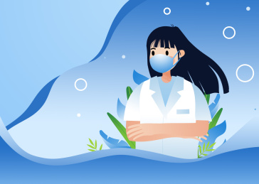 医疗类插画，医生