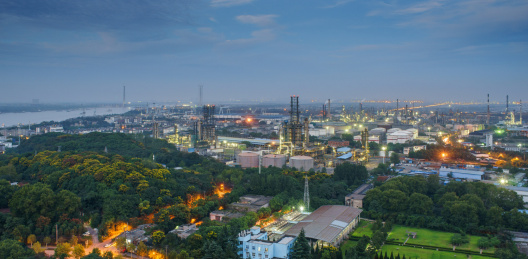 工业区的夜景风光