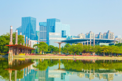佛山城市千灯湖风景
