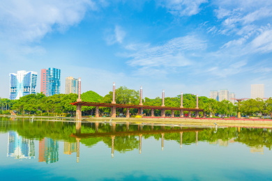 佛山城市千灯湖风景