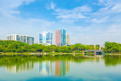 佛山城市千灯湖风景