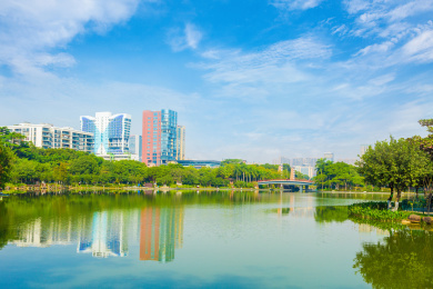 佛山城市千灯湖风景