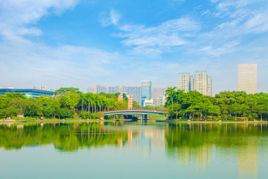 佛山城市千灯湖风景