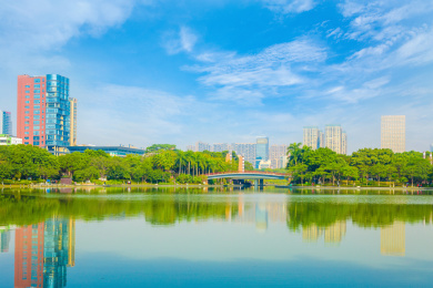 佛山城市千灯湖风景