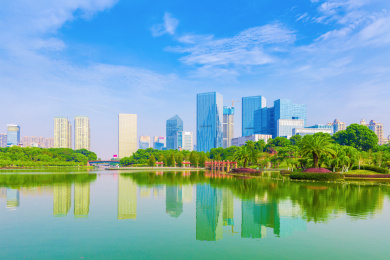 佛山城市千灯湖风景