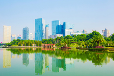 佛山城市千灯湖风景
