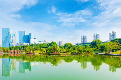 佛山城市千灯湖风景