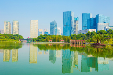 佛山城市千灯湖风景