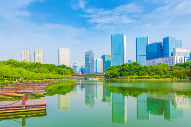 佛山城市千灯湖风景