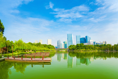 佛山城市千灯湖风景