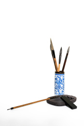 中国文房四宝白色背景图