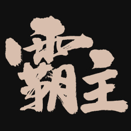 霸主手写汉字书法字体字形中国风