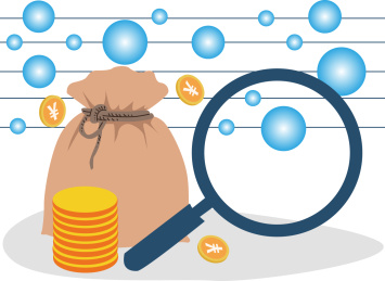 全球区块链概念矢量插画