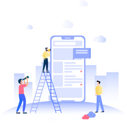 商城购物平台引导页矢量插画